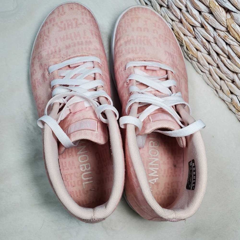 NOBULL Y2K Barbiecore High Top Canvas Pink Sneakers Trainer Womens Size 8.5 - Picture 5 of 7